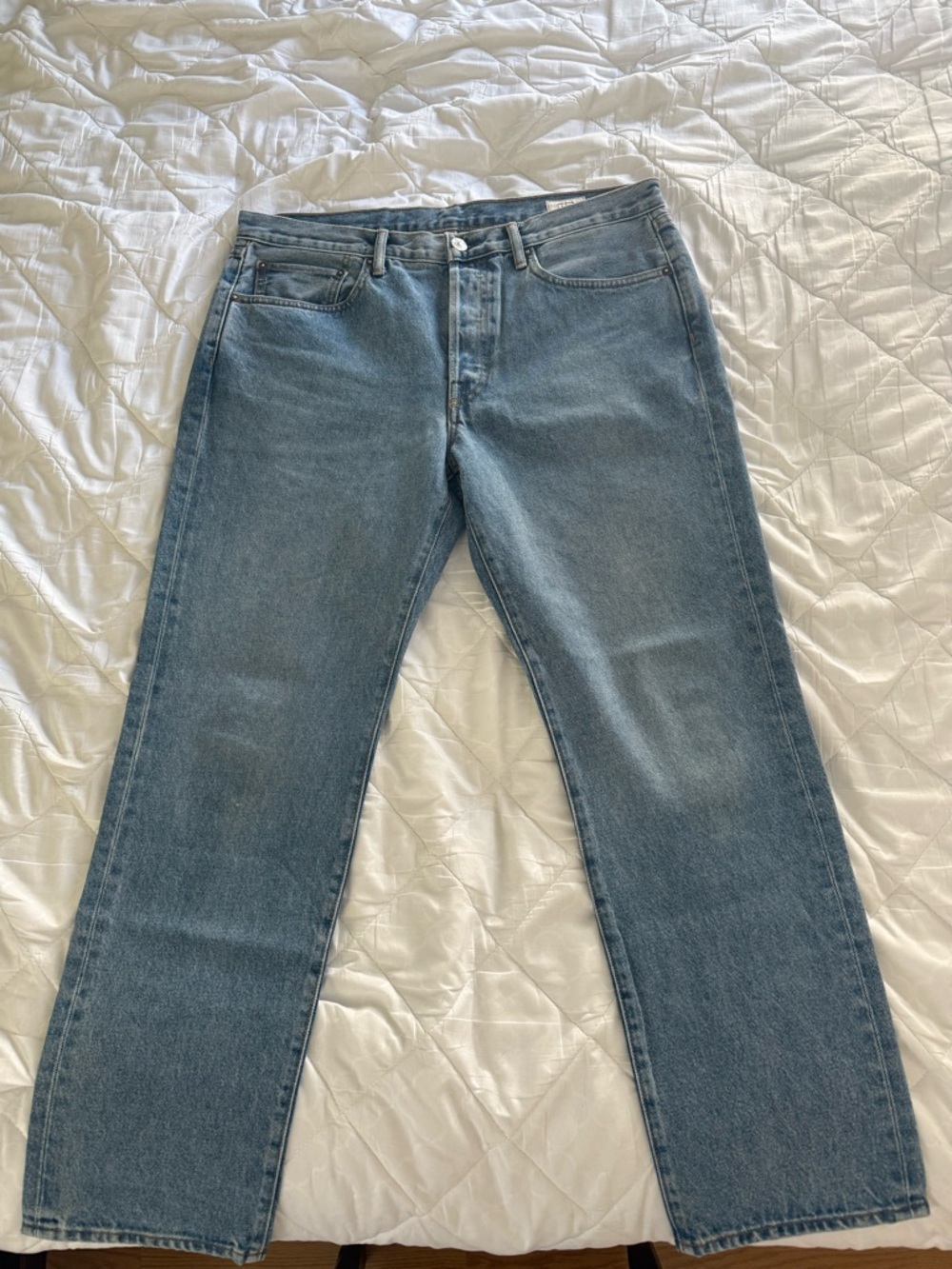 AYR Men's Straight-Leg Jeans in Washed Blue
